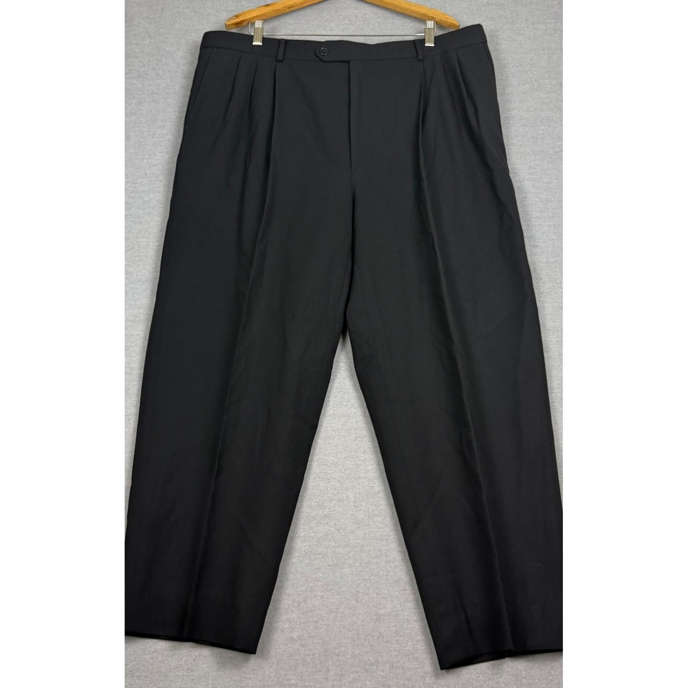 Monsieur by Givenchy Vintage Black Pleated Dress Pants 41x29 Mens Trousers